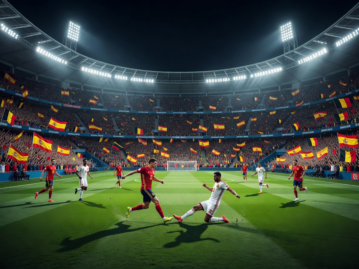 Stadium representation for Spain vs Belgium